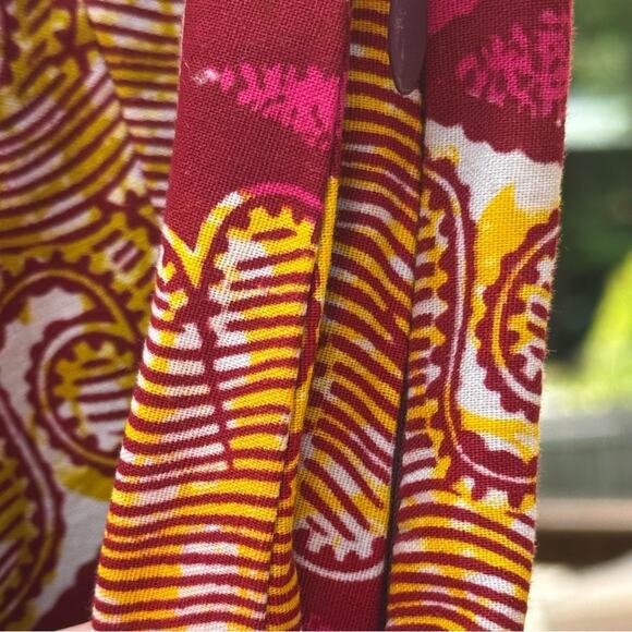 Francis + Benedict Boho Tribal Maxi Skirt EUC Gold, Garnet, White, Fuchsia - Picture 8 of 8